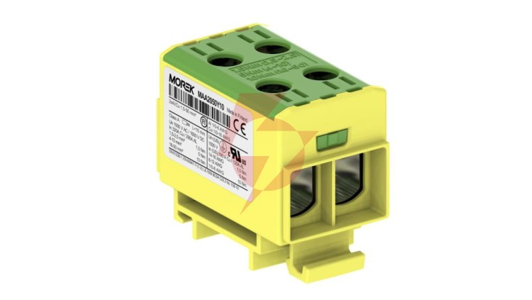 Złączka OTL50-2 kolor żółto-zielony 2xAl/Cu 1,5-50mm2 1000V AC / 1500V DC Zacisk uniwersalny MAA2050Y10