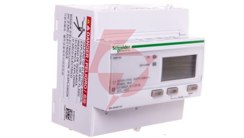 Licznik energii elektrycznej 1/3-fazowy 63A 100-277/173-480V kl.1/B Modbus MID taryfowy cyfrowy modułowy iEM3155 A9MEM3155