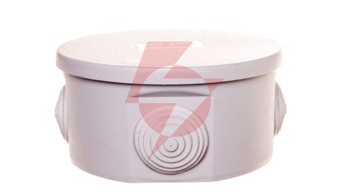 Puszka hermetyczna natynkowa fi 100mm IP44 szara PO-100 31.3
