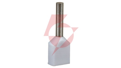 Końcówka tulejkowa izolowana TID 2x0,5mm2/8mm biała cynowana TID2x0,5L8 /100szt./