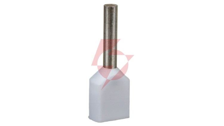 Końcówka tulejkowa izolowana TID 2x0,5mm2/8mm biała cynowana TID2x0,5L8 /100szt./