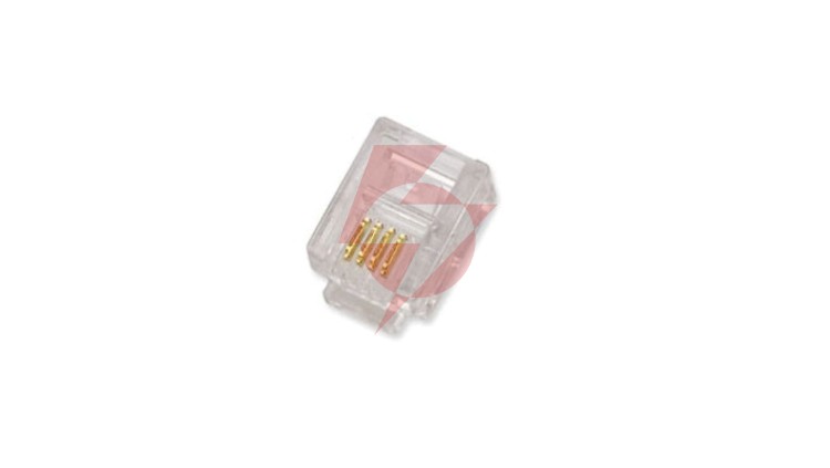 Wtyk RJ11 6P4C 6-pozycyjny 4-stykowy /100szt/ X-ML-MP06-4-15