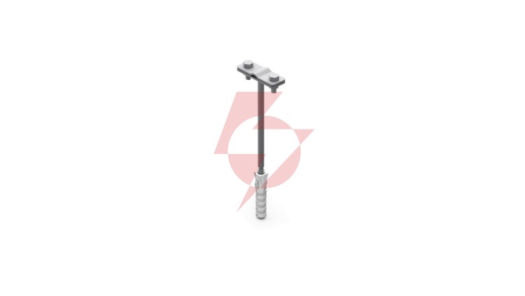 Uchwyt z kołkiem wkręcany fi 12mm L-250mm ocynk ogniowy 12.4 OG /91200402/