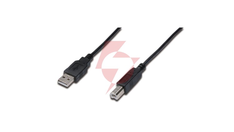 Kabel połączeniowy USB 2.0 Typ USB A/USB B, M/M czarny 3m AK-300102-030-S