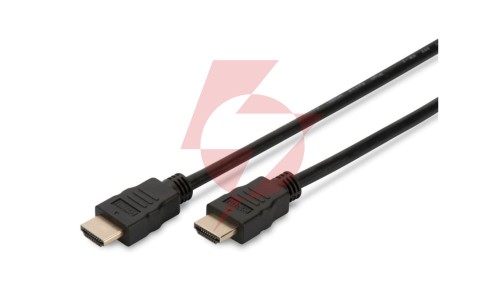 Kabel połączeniowy HDMI Highspeed 2.0 z Eth. GOLD Typ HDMI A/HDMI A, M/M czarny 1m AK-330107-010-S