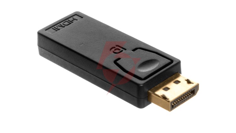 Adapter DisplayPort 1.1a Typ DP/HDMI A, M/Ż czarny AK-340602-000-S