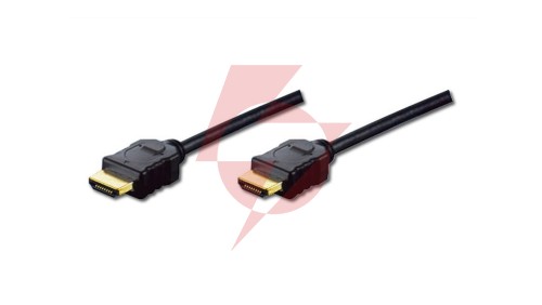 Kabel połączeniowy HDMI Highspeed 1.4 z Eth. GOLD Typ HDMI A/HDMI A, M/M czarny 2m AK-330114-020-S
