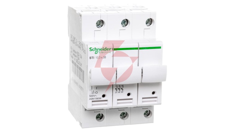 Rozłącznik bezpiecznikowy cylindryczny 3P 10x38mm STI A9N15656
