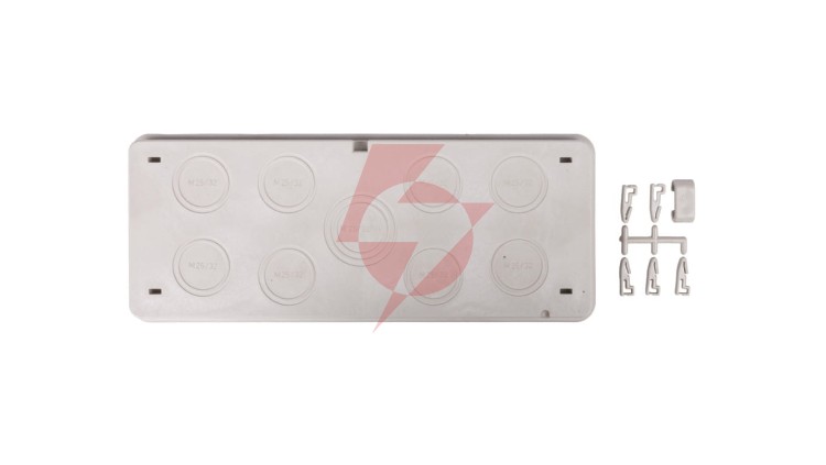 Płyta przepustowa 8xM25/32 1xM25/32/40 IP 65 do ścianek 300mm Mi FM32 HPL2000130