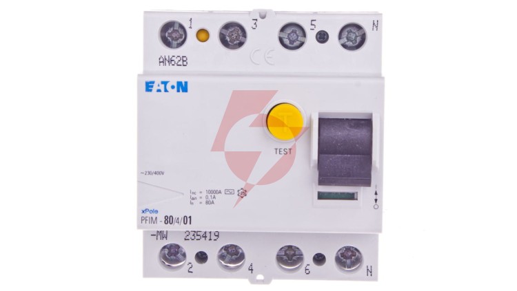 Wyłącznik różnicowoprądowy 4P 80A 0,10A typ AC PFIM-80/4/01-MW 235419