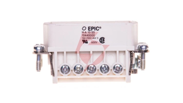 Wkład złącza 10P+PE męski 16A 250V EPIC H-A 10 SS 10440000