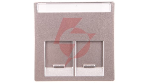 Merten System M Płytka centralna podwójna gniazda komputerowego RJ45 aluminium MTN466560