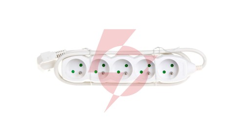 Przedłużacz 5-gniazd z/u 1,5m /H05VV-F 3G1/ biały P0511