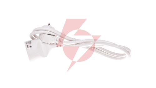 Przedłużacz 1-gniazdo z/u 1,5m /H05VV-F 3x1/ biały P0111