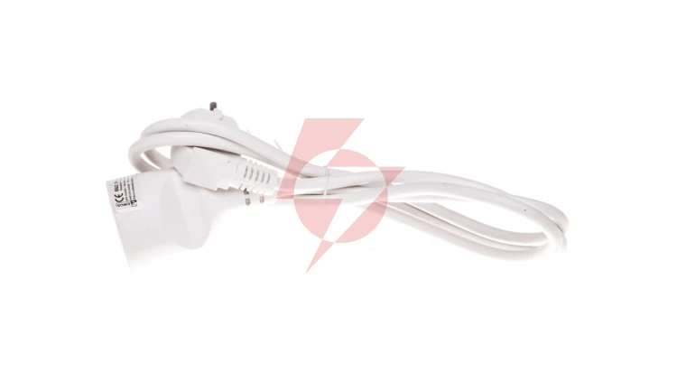 Przedłużacz 1-gniazdo z/u 1,5m /H05VV-F 3x1/ biały P0111