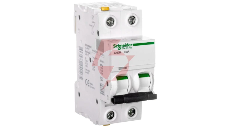 Wyłącznik nadprądowy 2P C 3A 6kA AC iC60N-C3-2 Acti9 A9F04203