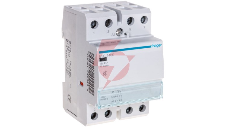 Stycznik modułowy cichy 40A 4Z 230V AC ESC440S