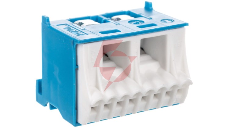 Blok samozaciskow 63A QC niebieski 10 przyłączy 33x45x34mm KN10N