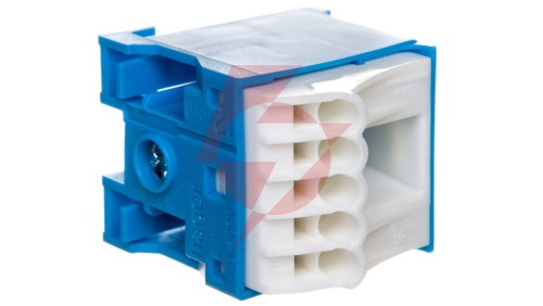 Blok samozaciskow 63A QC niebieski 6 przyłączy 33x30x34mm KN06N