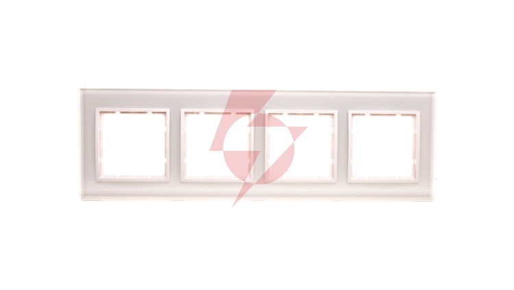 Berker B.7 Glas Ramka szklana poczwórna śnieżnobiała 10146909