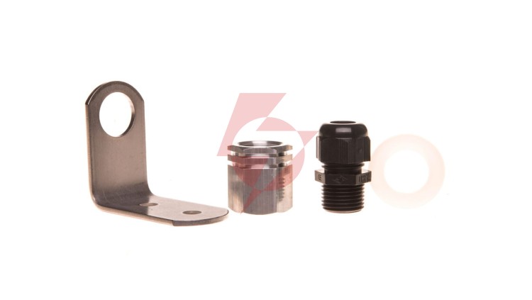 Kątownik mocujący z dławicą metryczną M20 metal SL7/4-FW-T 171455