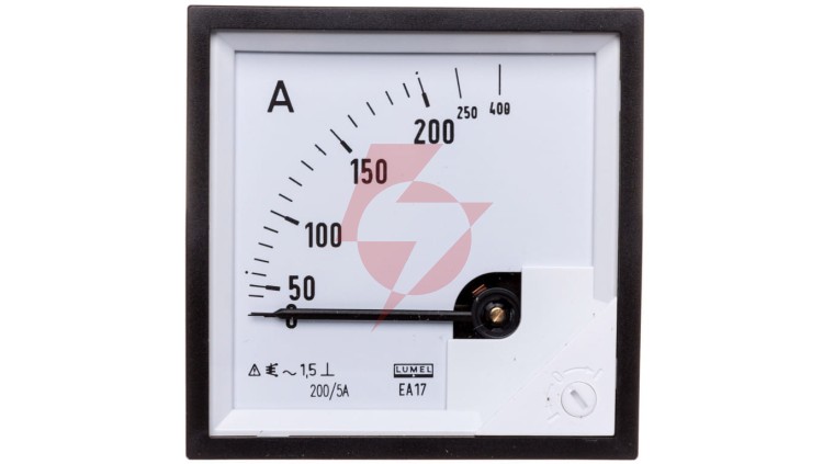 Amperomierz analogowy tablicowy 200/400A do przekładnika 200/5A 72x72mm IP50 C3 K=90 st. EA17N F41800000000