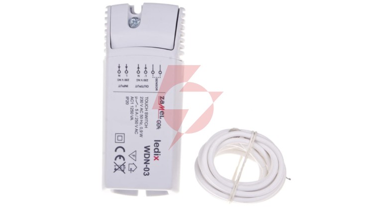Wyłącznik dotykowy 230V AC 300W do dotykowego załączania/wyłączania oświetlenia WDN-03 LDX10000053
