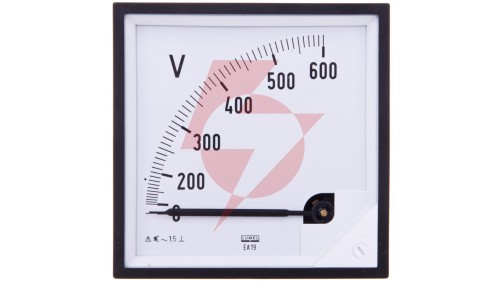 Woltomierz analogowy 96x96 N IP50 E616 600V pozycja pracy C3 K=90 st. bez atestu KJ EA19N E61600000000