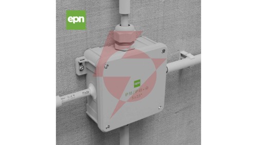 Puszka natynkowa hermetyczna 2K 98x98x46mm pusta IP55/IP65 szary 0290-04