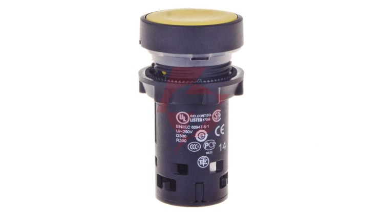 Przycisk sterowniczy 22mm żółty z samopowrotem 1Z XB7NA81