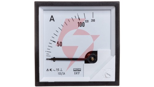 Amperomierz analogowy tablicowy 100/200A do przekładnika 100/5A 72x72mm IP50 C3 K=90 st. EA17N F41600000000
