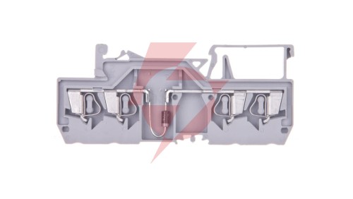 Złączka szynowa 4-przewodowa z diodą 1N4007 2,5mm2 szara 280-815/281-410