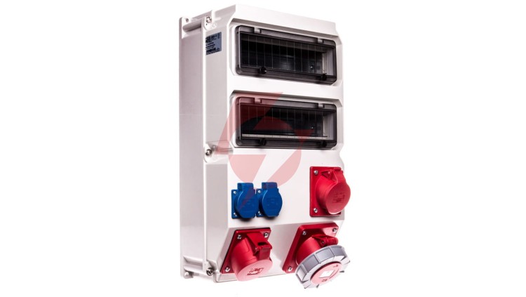 Rozdzielnica stacjonarna SUWAŁKI 63A/5P 32A/5P 2x16A 250V IP44 9027377W