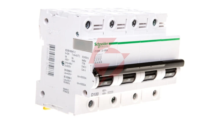 Wyłącznik nadprądowy 4P D 100A 10kA AC C120N Acti9 A9N18392