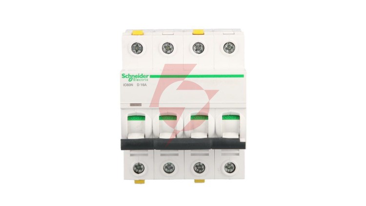 Wyłącznik nadprądowy 4P D 16A 6kA AC iC60N-D16-4 Acti9 A9F05416