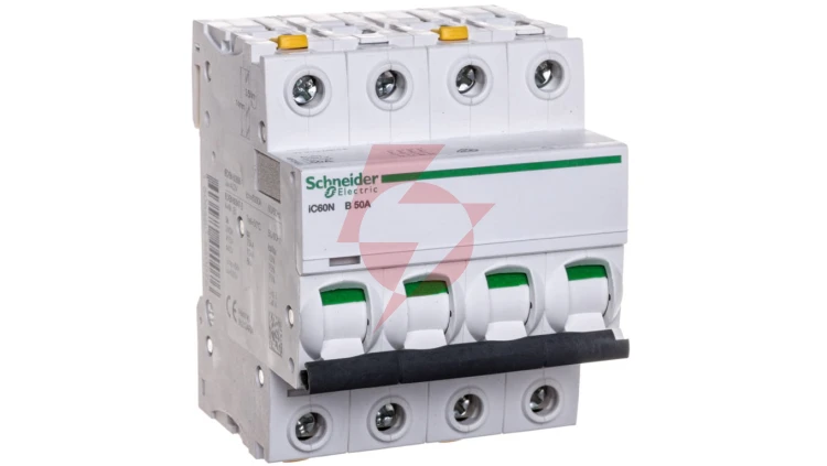 Wyłącznik nadprądowy 4P B 50A 6kA AC iC60N-B50-4 Acti9 A9F03450