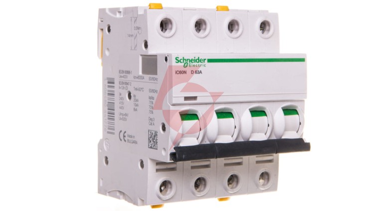 Wyłącznik nadprądowy 4P D 63A 6kA AC iC60N-D63-4 Acti9 A9F05463
