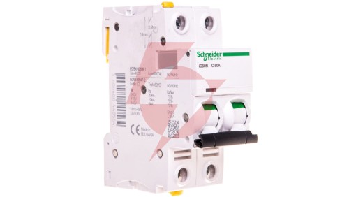 Wyłącznik nadprądowy 2P C 50A 6kA AC iC60N-C50-2 Acti9 A9F04250