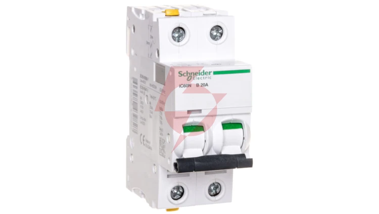 Wyłącznik nadprądowy 2P B 20A 6kA AC iC60N-B20-2 Acti9 A9F03220