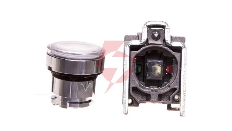Przycisk sterowniczy 22mm biały z samopowrotem z podświetleniem 1Z 1R XB4BW31M5