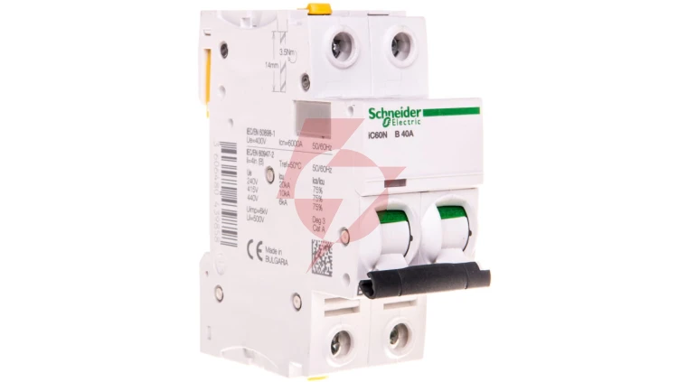 Wyłącznik nadprądowy 2P B 40A 6kA AC iC60N-B40-2 Acti9 A9F03240