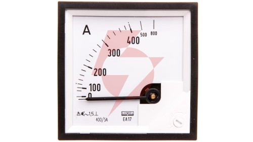 Amperomierz analogowy tablicowy 800/400A do przekładnika 400/5A 72x72mm IP50 C3 K=90 st. EA17N F42100000000