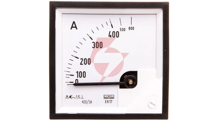Amperomierz analogowy tablicowy 800/400A do przekładnika 400/5A 72x72mm IP50 C3 K=90 st. EA17N F42100000000