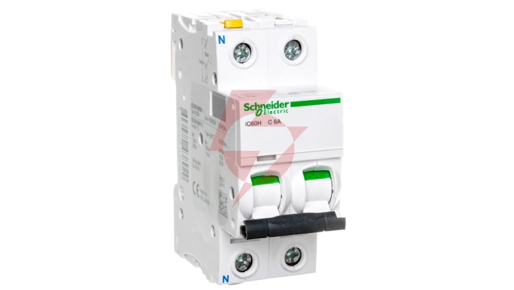 Wyłącznik nadprądowy 1P+N C 6A 10kA AC iC60H-C6-1N Acti9 A9F07606
