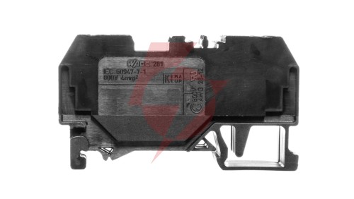 Złączka szynowa 2-przewodowa 4mm2 czarna 281-905