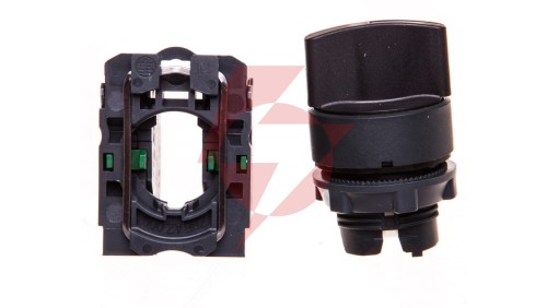 Przełącznik 3 położeniowy pokretło 22mm czarny 2Z z samopowrotem XB5AD53