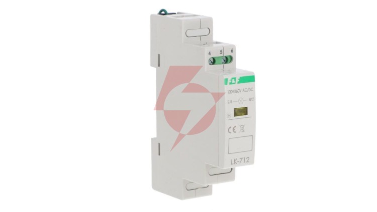 Lampka modułowa 1-fazowa żółta 130-260V AC/DC LK-712Y-130-260V