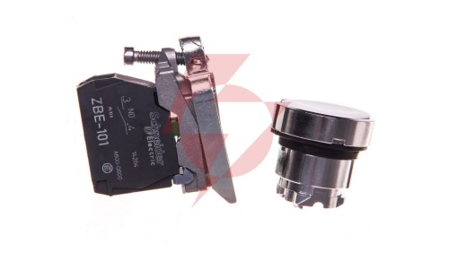 Przycisk sterowniczy 22mm bialy 1Z z samopowrotem XB4BA11