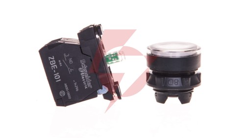 Przycisk sterowniczy 22mm biały z samopowrotem z podświetleniem 1Z 1R XB5AW31B5