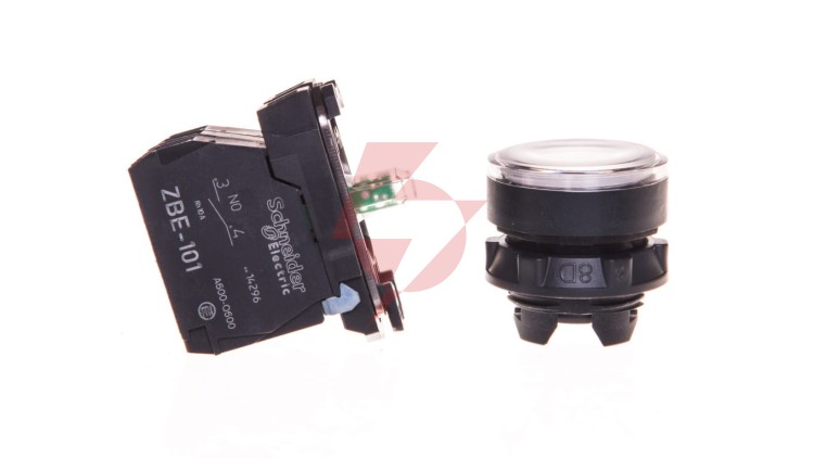 Przycisk sterowniczy 22mm biały z samopowrotem z podświetleniem 1Z 1R XB5AW31B5
